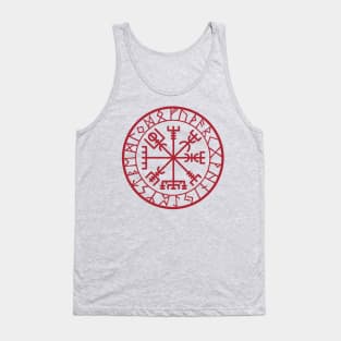 Vegvisir - Protection and Guidance Stave with Runes Tank Top